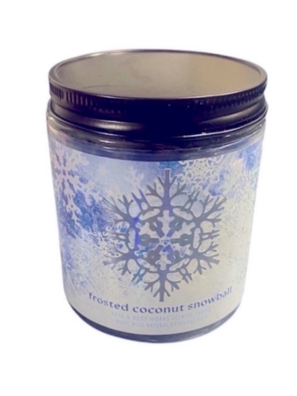 Frosted Coconut Snowball Candle